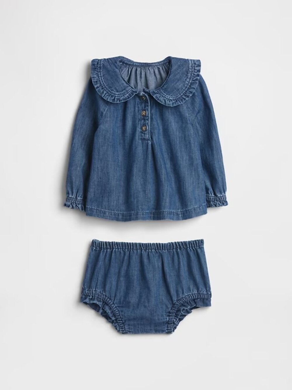 (NWOT) GAP / babyGAP Baby Denim Two-Piece Outfit Set Medium Indigo Size 18-24 M